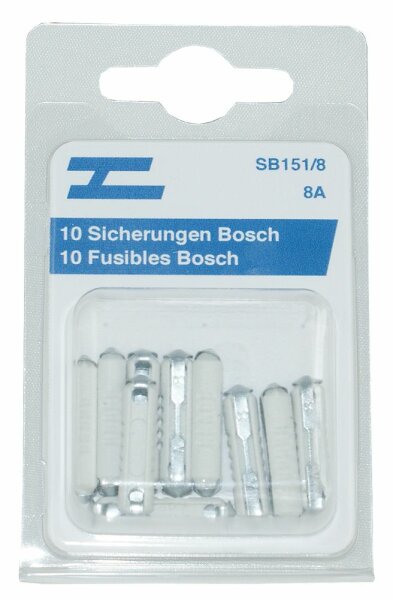 Sicherungen Bosch 10x 8 Amp.