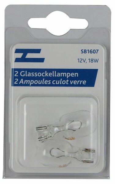 2 ampoules culot verre 12 V 16 W