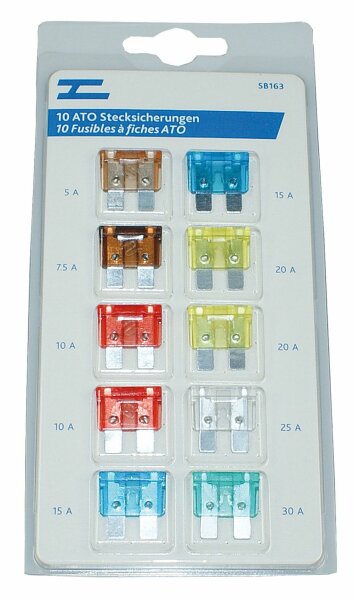 Fusibles à fiches ass.. 10 pièces