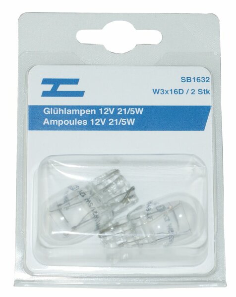 2 Jahn Glassockellampe 12V 21/5W