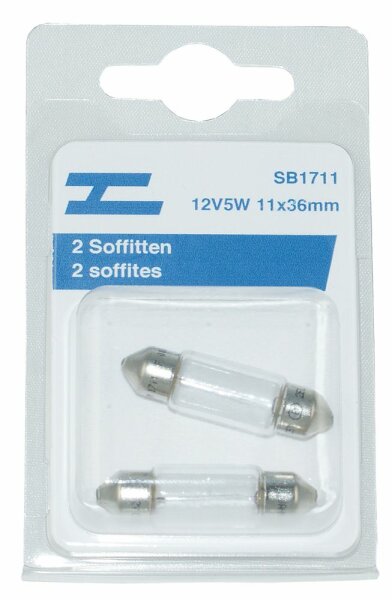 2 Navettes 12V/5W, 11 x 36mm