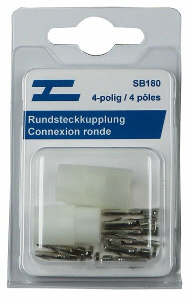 Rundsteckkupplung 4-pol. mit Steckern