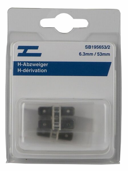 2 Stk H-Abzweiger 6.3mm 4 Anschl. 53mm
