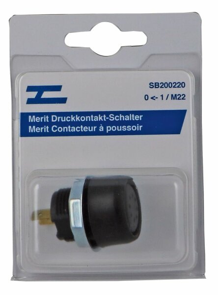 Merit Druckkontakt-Schalter m. Gummikappe