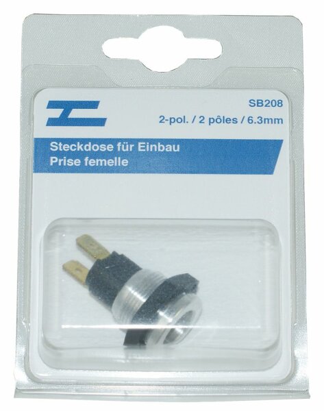 Steckdosen für Einbau 2-pol