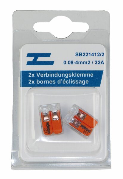 2 Stk. Verbindungsklemme 2-pol.