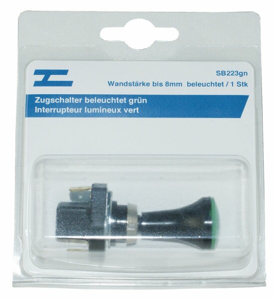 Zugschalter beleuchtet grün