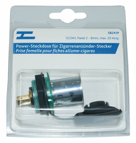 Power-Steckdose für Stecker f. Zig. Anz.