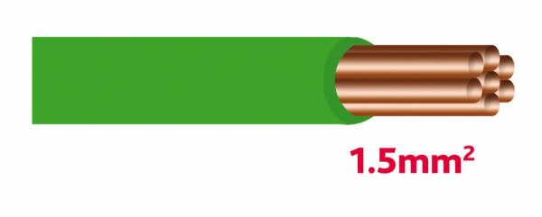 Autolichtkabel 1.5 mm2, 10m grün