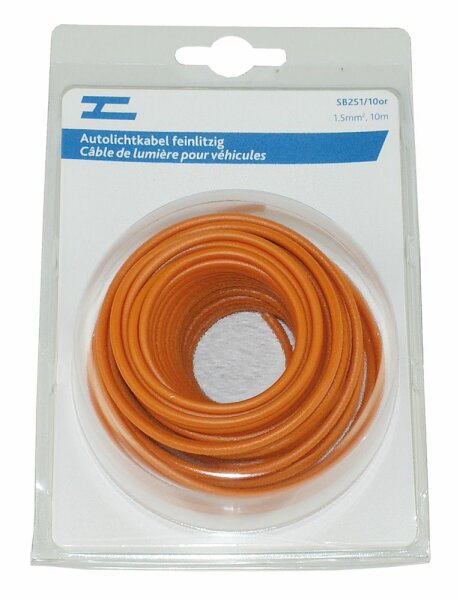 Autolichtkabel 1.5 mm2, 10m orange