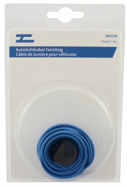 Autolichtkabel 1.5 mm2, 5m blau