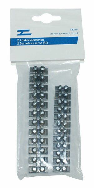 2 barrettes serre-fils 12 pôles