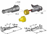 Steckgeh."Superseal" -1.5 mm 1-pol