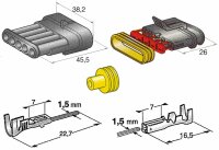 Connecteur «Superseal» - 1.5 mm  5 pôles