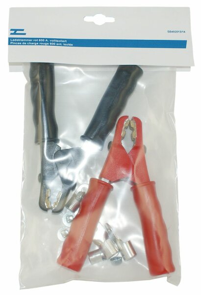 Pinces de charge rouge 600 ent. isolée