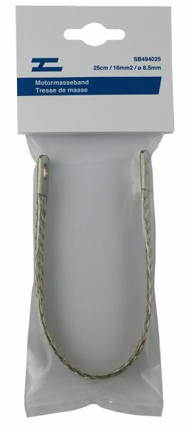 Motormasseband aus Kupfer verzinnt 25cm