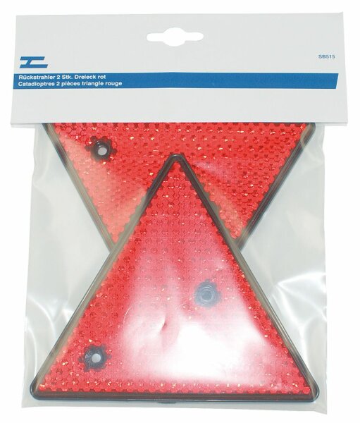 Rückstrahler 2 Stk. Dreieck rot