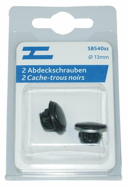 cache-trous noir 2 pièces ø13mm