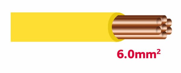 Câble pour éclairage automobile 6.0 mm², 5 m jaune