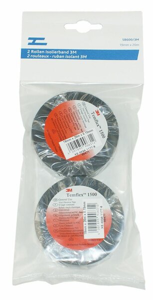 Bande isolante 3M 20mx19mm noir 2x