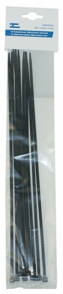 Set à 10 attaches-câbles 360x4.8mm noir
