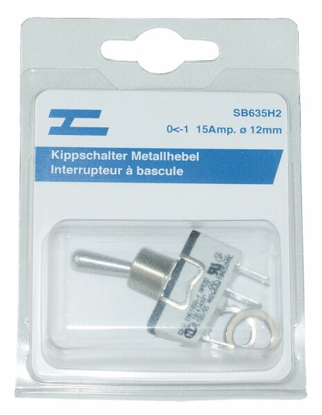 Interrupteur à bascule levier métallique 15A