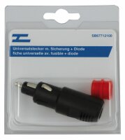 Universalstecker mit 7.5 A Sicherung + LED
