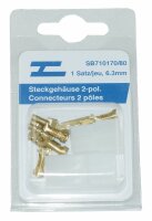 Steckkupplung 2-pol. m. Kabelschuhen