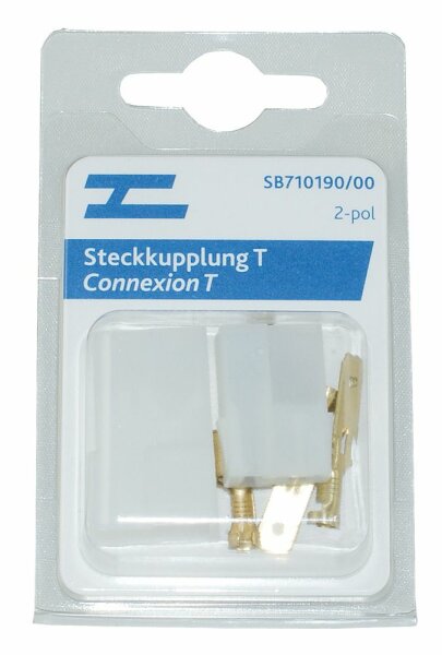 Steckkupplung T 2-pol. m. Kabelschuhen