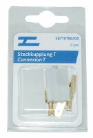 Steckkupplung T 2-pol. m. Kabelschuhen