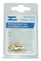 Steckkupplung 3-pol. m. Kabelschuhen