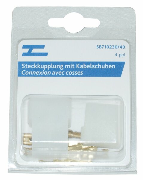 Steckkupplung 4-pol. m. Kabelschuhen