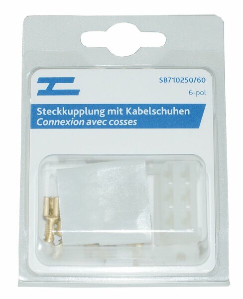 Steckkupplung 6-pol. m. Kabelschuhen