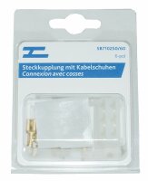 Steckkupplung 6-pol. m. Kabelschuhen
