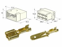 Steckkupplung 6-pol. m. Kabelschuhen