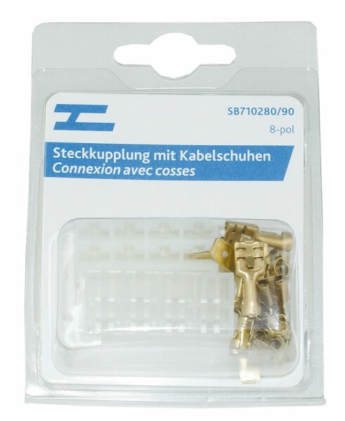 Steckkupplung 8-pol. m. Kabelschuhen