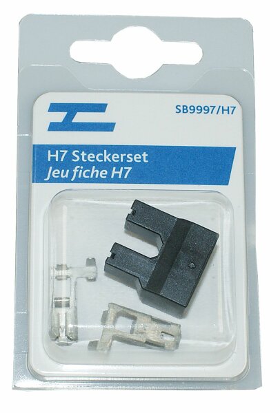 Set H7-Stecker mit 2 Flachsteckhülsen