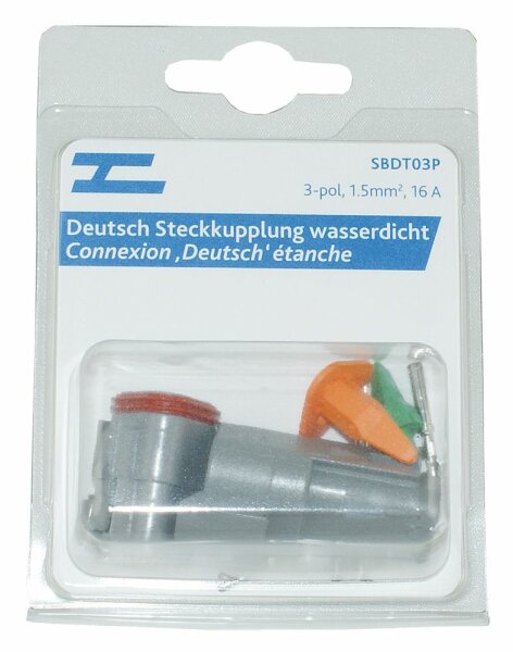 Deutsch Steckkupplung wasserdicht 3 pol.