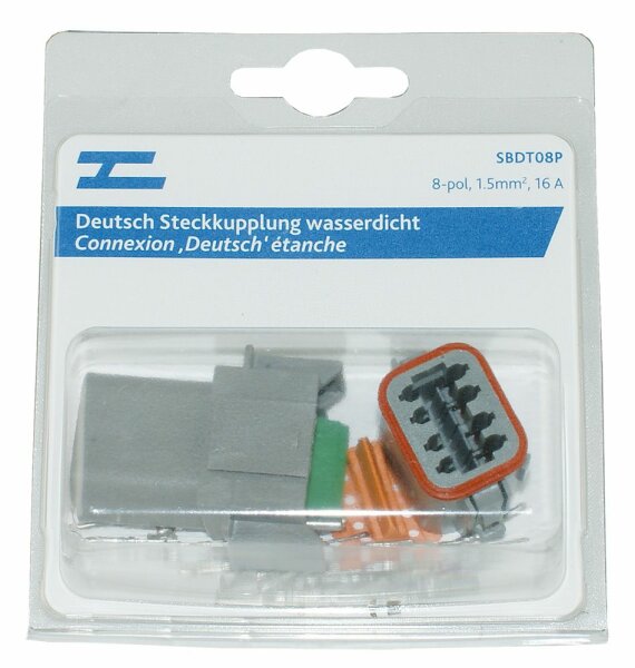 Deutsch Steckkupplung wasserdicht 8 pol.