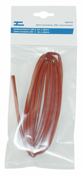 Gaîne isolante 250  C  2m x ø8mm