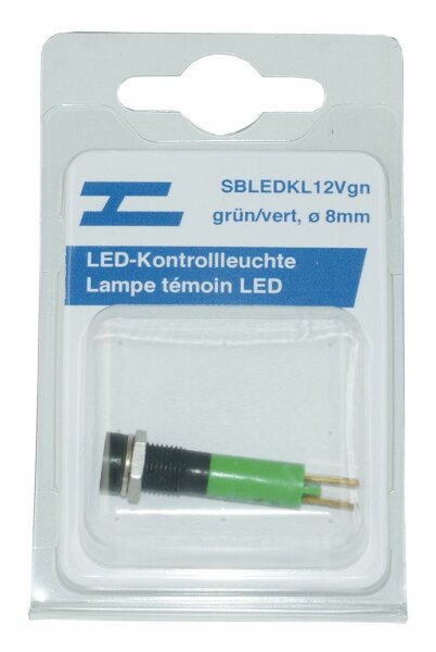 Lampe témoin LED vert 12V ø 8mm