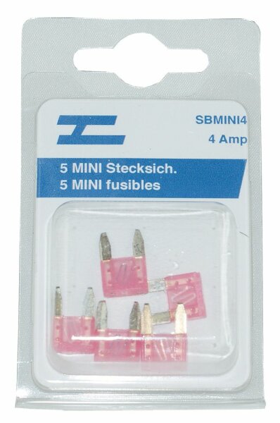 5 MINI fusibles à fiches 4A  Littelfuse