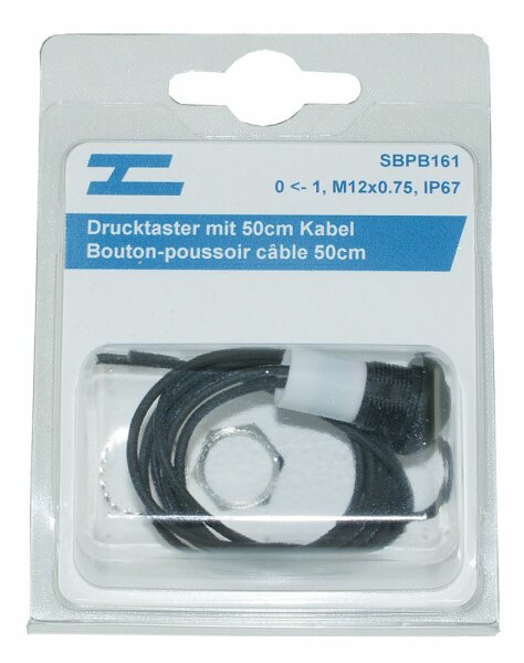 Bouton-poussoir noir IP67