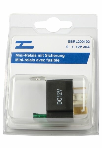 Mini-relais 0-1/12 V fus. à fiches