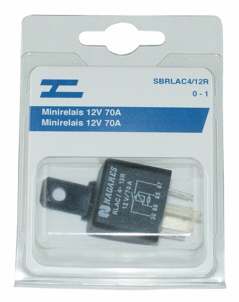 Minirelais 12V 70A. 0-1 RLAC4/12