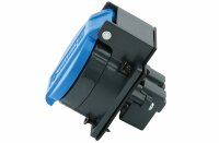 Prise à encastrer bleue, 1 x T13, IP55