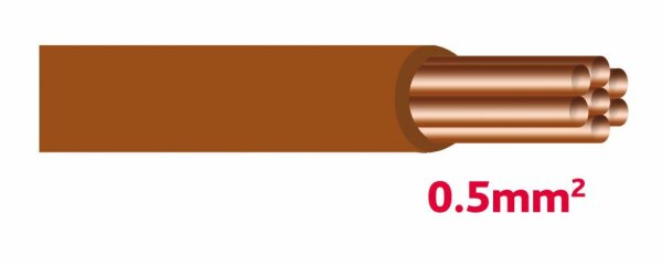 Autolichtkabel 0.5 mm2 braun