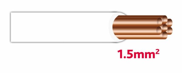 Autolichtkabel 1.5 mm2 weiss