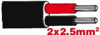 Flachkabel 2x2.5 schwarz