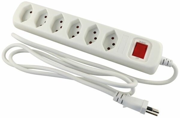 Steckerleiste 230 VAC mit 6 Steckdosen T13